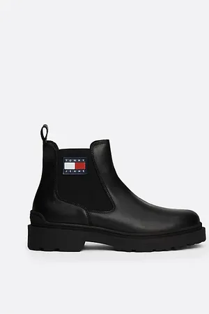 Tommy Hilfiger Skórzane sztyblety z protektorem i logo