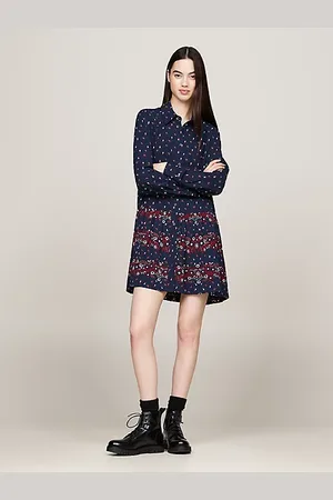 Tommy Hilfiger Sukienka koszulowa mini w kwiaty
