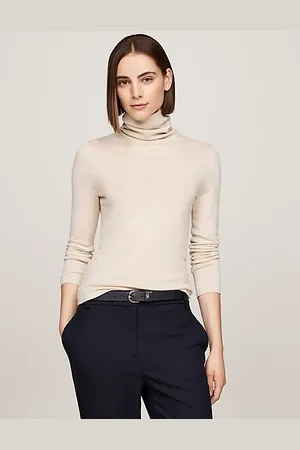 Tommy Hilfiger Sweter z golfem z czystej wełny