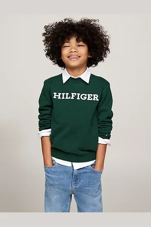 Tommy Hilfiger Sweter Hilfiger Monotype z okrągłym dekoltem