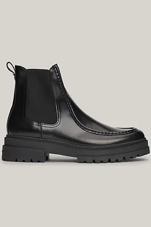 Tommy Hilfiger Sztyblety z lakierowanej skóry