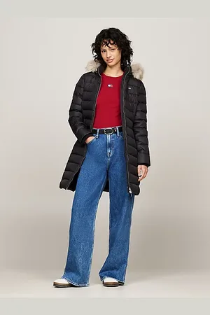 Tommy Hilfiger Puchowy płaszcz z kapturem