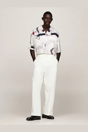 Tommy Hilfiger Luźne chinosy z emblematem