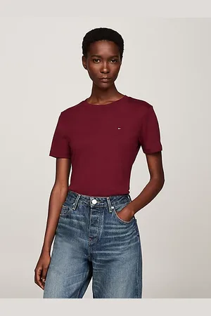 Tommy Hilfiger T-shirt o wąskim kroju z okrągłym dekoltem