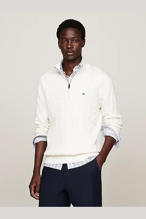 Tommy Hilfiger Sweter o splocie warkoczowym