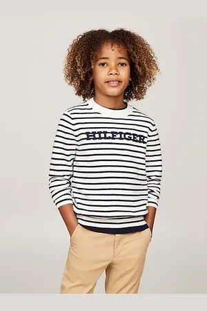 Tommy Hilfiger Sweter Hilfiger Monotype z okrągłym dekoltem
