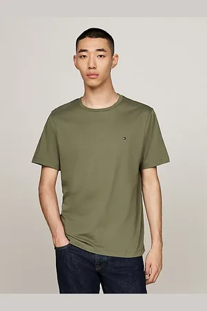 Tommy Hilfiger T-shirt z okrągłym dekoltem i wyhaftowaną flagą