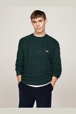 Tommy Hilfiger Sweter o wąskim kroju z okrągłym dekoltem