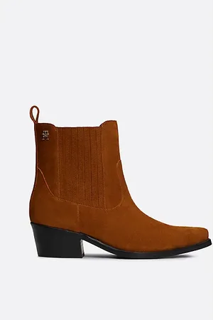 Tommy Hilfiger Zamszowe kowbojki z monogramem TH