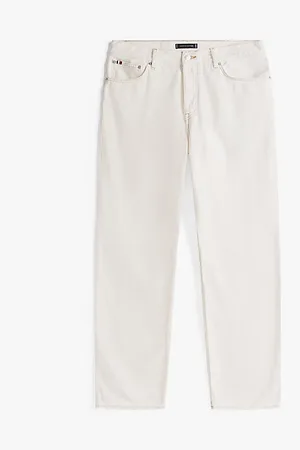Tommy Hilfiger Białe jeansy o luźnym kroju