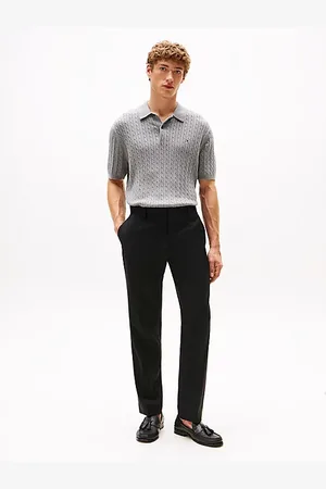 Tommy Hilfiger Spodnie z czystej wełny z kantami