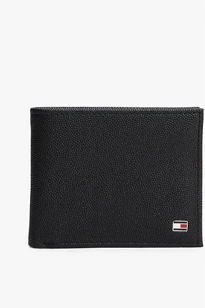 Tommy Hilfiger Skórzany portfel składany z emaliowaną flagą