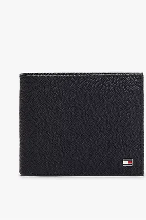 Tommy Hilfiger Skórzany portfel składany z emaliowaną flagą