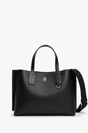 Tommy Hilfiger Torebka typu tote z plakietką z monogramem TH