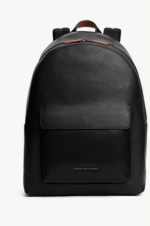 Tommy Hilfiger Skórzany plecak z metalowym logo