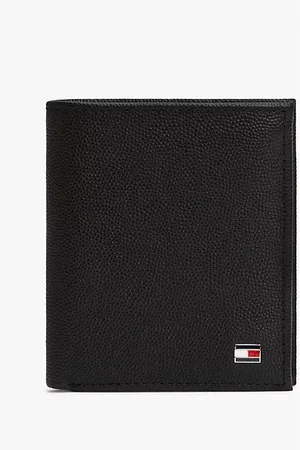 Tommy Hilfiger Potrójnie składany skórzany portfel z flagą