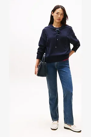Tommy Hilfiger Jeansy z prostymi nogawkami i średnim stanem