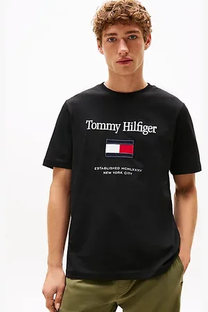 Tommy Hilfiger T-shirt z motywem flagi Hilfiger