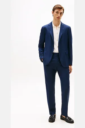 Tommy Hilfiger Jednorzędowy teksturowany garnitur