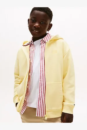 Tommy Hilfiger Rozpinana bluza z kapturem i haftowaną flagą