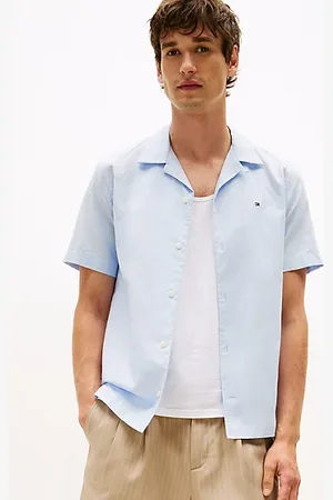 Tommy Hilfiger Koszula z krótkim rękawem z mieszanki lnu