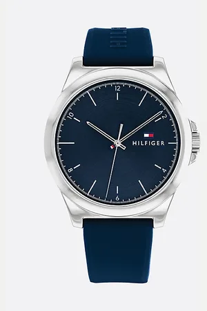 Tommy Hilfiger Zegarek ze stali nierdzewnej z niebieskim paskiem