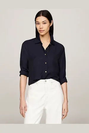 Tommy Hilfiger Luźna koszula ze złotymi guzikami