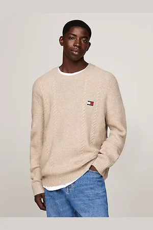 Tommy Hilfiger Sweter o wąskim kroju z okrągłym dekoltem