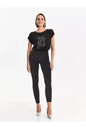 Top Secret Legginsy z metaliczną nitką