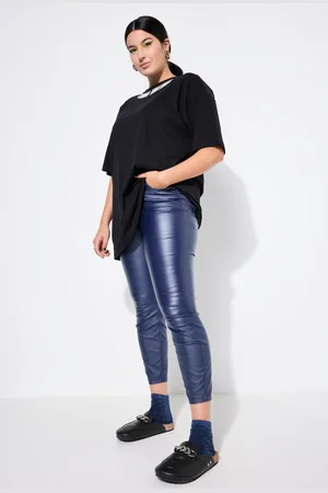 STUDIO UNTOLD Powlekane spodnie Skinny, wąski krój, 5 kieszeni