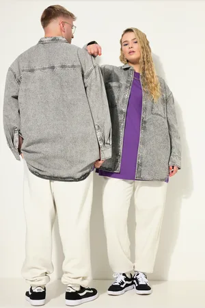STUDIO UNTOLD Koszule dżinsowe, oversize, styl vintage, uniseks