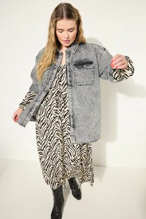STUDIO UNTOLD Koszula dżinsowa, oversize, styl vintage, długi rękaw
