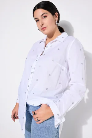 STUDIO UNTOLD Bluzka koszulowa, pudełkowy krój, srebrne serca