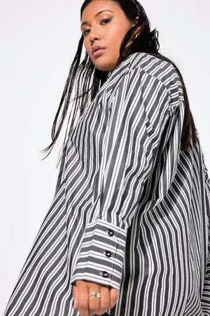 STUDIO UNTOLD Bluzka koszulowa, oversize, w paski