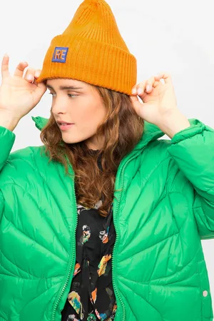 STUDIO UNTOLD Beanie, czapka, prążkowana dzianina, naszywka