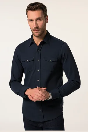 JP 1880 Bluza koszulowa JP 1880, długi rękaw, kołnierzyk kent, nowoczesny krój basic, do rozm. 8XL