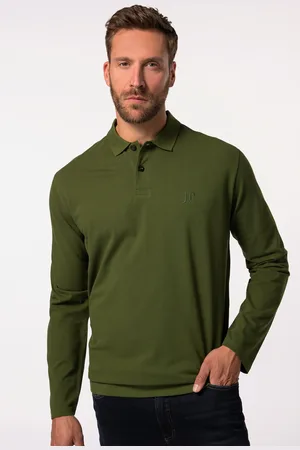 JP 1880 Koszulka polo JP 1880, podstawowa, Belly Fit, długi rękaw, pika, do roz. 8XL