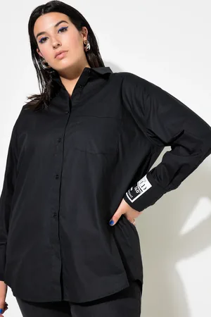 STUDIO UNTOLD Bluzka koszulowa, oversize, mankiety z nadrukiem