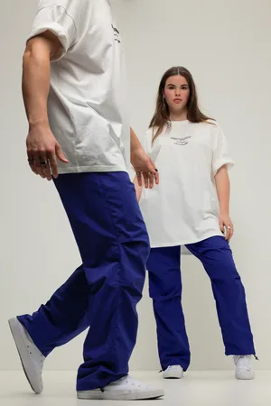 STUDIO UNTOLD Spodnie lotniczki, szerokie nogawki, elastyczny pas, zaszewki na kolanach, ściągane sznurkiem u dołu, unisex