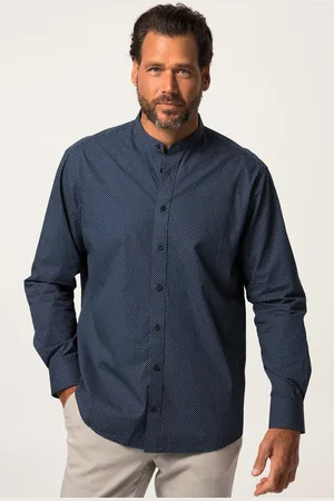 JP 1880 Koszula biznesowa, długi rękaw, stójka, minimalistyczny wzór, wygodny krój, do 8 XL