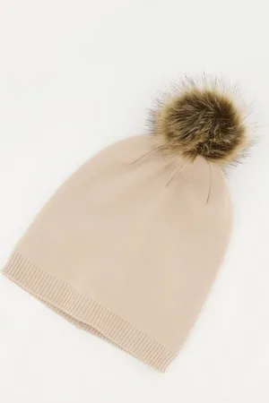 Ulla Popken Czapka dzianinowa, miękki pompon, miękka cienka dzianina