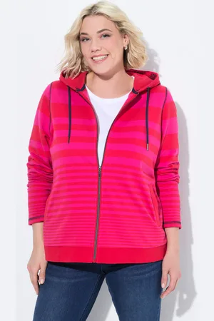 Ulla Popken Bluza z kapturem, ozdobne szwy, LOVE, kaptur