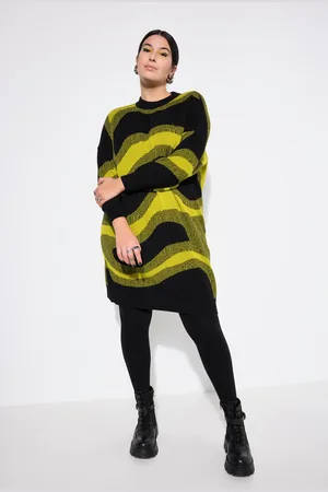 STUDIO UNTOLD Sukienka z dzianiny, oversize, żakardowy kolorowy wzór