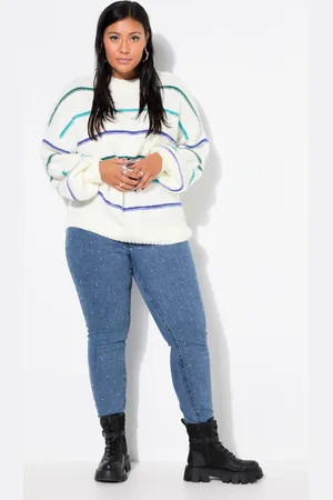 STUDIO UNTOLD Dżinsy skinny, krój slim, 5 kieszeni, błyszczące kamienie