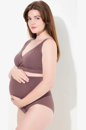 Ulla Popken Figi taliowane Bellieva, wstawka zakrywająca brzuch, bawełna ekologiczna, GOTS