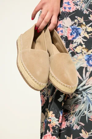STUDIO UNTOLD Espadryle skórzane, jagnięca skóra welurowa, tęgość H