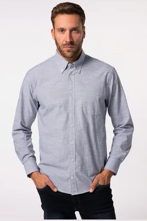 JP 1880 Koszula oxford, paski, długi rękaw, kołnierzyk z guzikami, nowoczesny krój, do 8 XL