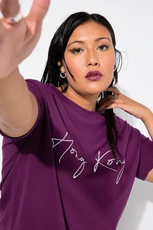 STUDIO UNTOLD T-shirt, oversize, haftowany, brokatowy napis