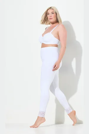 Ulla Popken Legginsy, rąbek z koronką