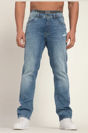 STHUGE Dżinsy FLEXLASTIC®, denim, 5 kieszeni, efekt zużycia, prosty krój, do rozm. 70/35
